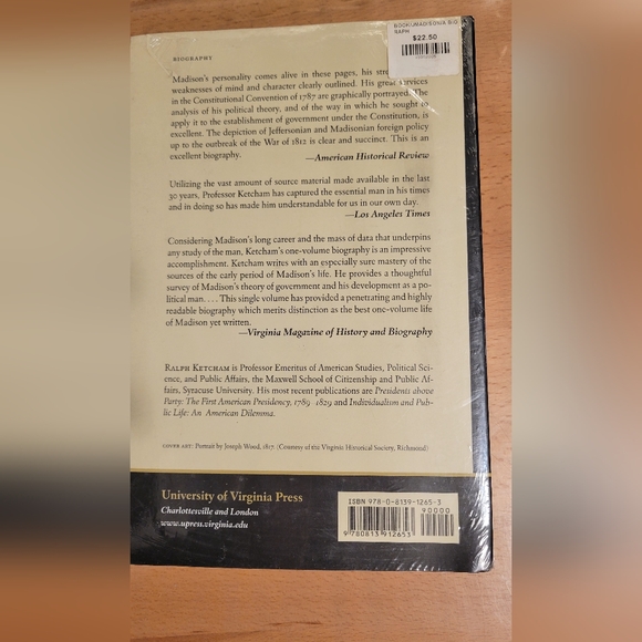 NWT James Madison A Biography by Ralph Ketcham First Edition Paperback 1990 - Picture 5 of 5